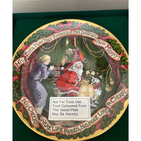 Fitz and Floyd "Night Before Christmas" Collector Plate 1994 in Box - Picture 1 of 6